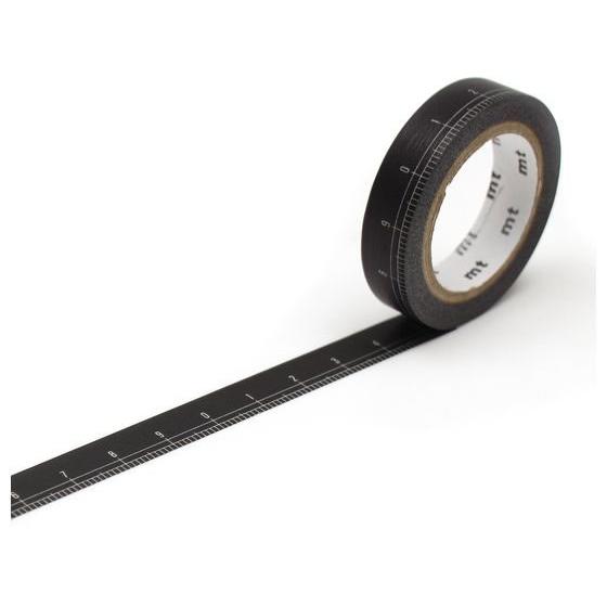 カモ井 mt ex 黒地定規 MTEX1P200 デコレーション用マスキングテープ デコレーショング...