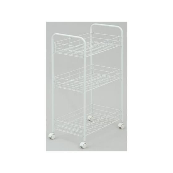 【お取り寄せ】YAMAZEN スチールワゴン ホワイト RWR-3C(WH) キッチンワゴン ワゴン...