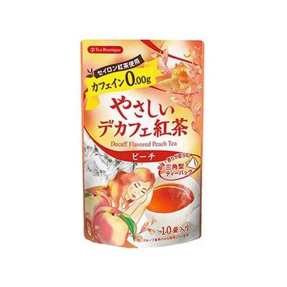 日本緑茶センター やさしいデカフェ紅茶 ピーチ 1.2g×10包  ティーバッグ 紅茶 ココア ミッ...