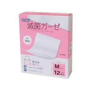 【一医1】日進医療器 エルモ滅菌ガーゼ Mサイズ 12枚 キズバンド ケガ 傷 メディカル