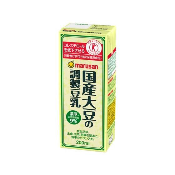 マルサンアイ 国産大豆の調製豆乳 200mL  ジュース 清涼飲料 缶飲料 ボトル飲料