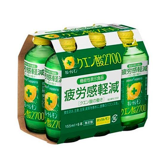 ポッカサッポロ キレートレモン クエン酸2700 瓶 155mL×6本  健康ドリンク 栄養補助 健...