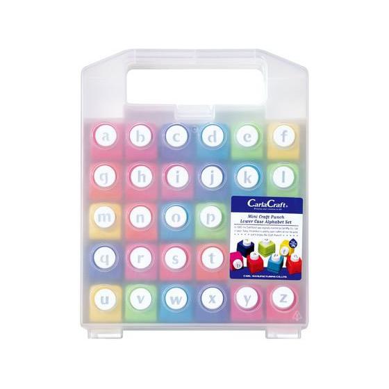 【お取り寄せ】カール事務器 ミニクラフトパンチセット アルファベット小文字 CN12-B 小型 中型...