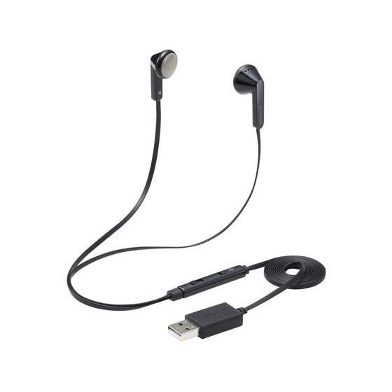 【お取り寄せ】エレコム ヘッドセット カナル型 USB 両耳 HS-EP19UBK ヘッドセット 通...