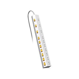 【お取り寄せ】エレコム 延長コード 10個口 個別スイッチ 2.5m T-K7A-21025WH コード付き電源タップ２ピン 電源タップ ＯＡタップ 配線パーツ 家電