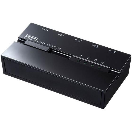【お取り寄せ】サンワサプライ 磁石付きUSB2.0手動切替器(4回路) SW-US24MG 切替機 ...
