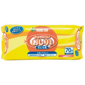 【お取り寄せ】アズワン オレンジケア やぶれにくいおしりふき 70枚入  洗浄ボトル おしりふき 排泄ケア 介護 衛生｜jetprice