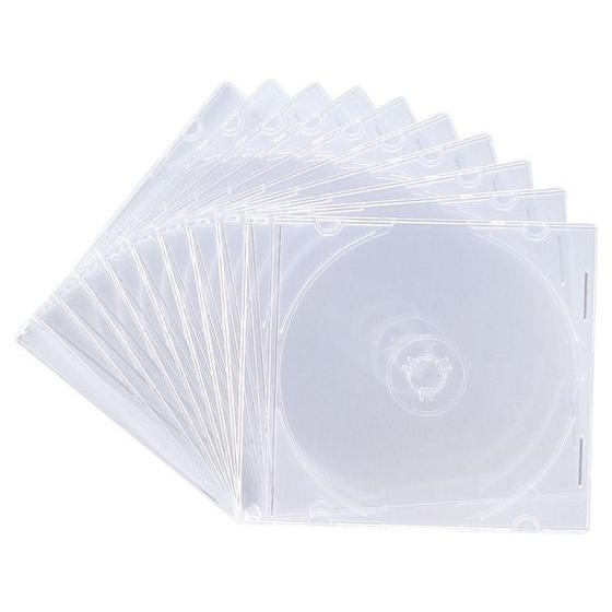 サンワサプライ Blu-ray・DVD・CDケース スリムタイプ クリア 10枚セット ＣＤ ＤＶＤ...