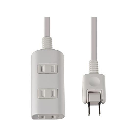 【お取り寄せ】朝日電器 扉タップ3P0.5m WBTN3005B(W) コード付き電源タップ２ピン ...