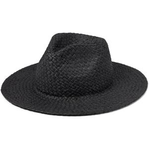 (取寄) メイドウェル レディース パッカブル ストロー ハット Madewell women Madewell Packable Straw Hat True Black｜jetrag