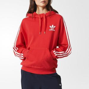 アディダス オリジナルス パーカー レディース 3-ストライプス パーカー adidas originals Women 3-Stripes Hoodie Tomato