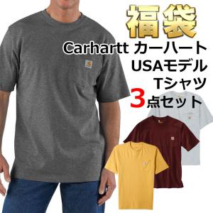 カーハート Tシャツ 福袋 メンズ 3枚セット 訳あり K87 USAモデル Carhartt 大きいサイズ 半袖Tシャツ ポケット付き 3点セット 送料無料 ブランド 福袋 秋セット｜jetrag