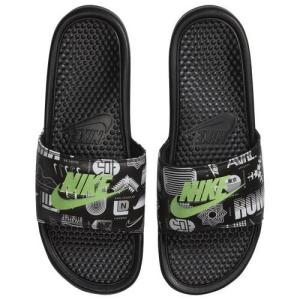 NIKE ナイキ メンズ サンダル ベナッシ スポーツサンダル ブラック Nike 631261 Benassi Black Green 送料無料｜jetrag