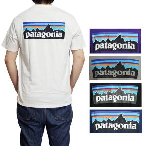 パタゴニア Tシャツ メンズバックプリント 半袖Tシャツ ロゴ 半袖 Patagonia Men's P-6 LOGO T-Shirt