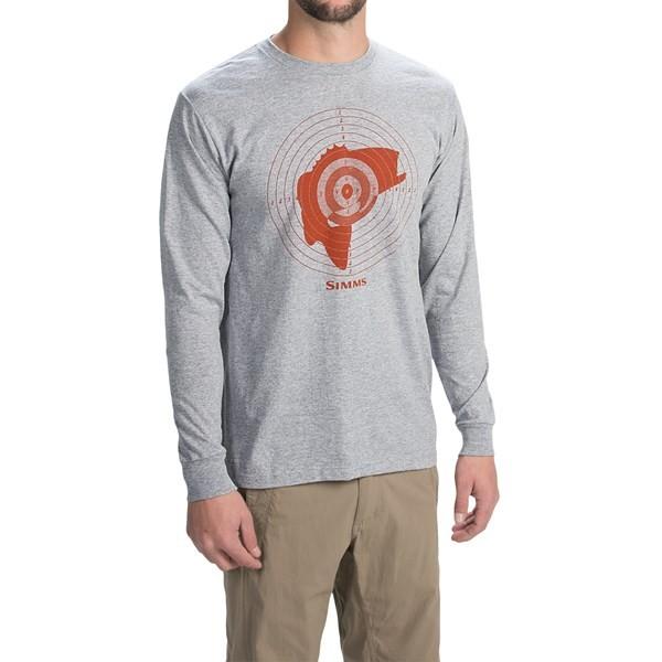 シムス Tシャツ メンズ バス ハンター 長袖Tシャツ グレー SIMMS Bass Hunter ...