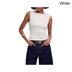 (取寄) メイドウェル スモックボートネックタンク madewell Smocked Boatneck Tank