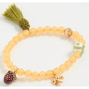 (取寄)トリーバーチ レディース ロクサーヌ ビーデッド タッセル ブレスレット Tory Burch Women's Roxanne Beaded Tassel Bracelet RolledToryGold Y｜jetrag