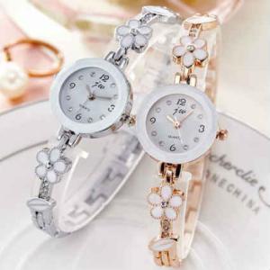 腕時計 レディース 安い 送料無料 おしゃれ かわいい ブレスレットウォッチ 通勤 プレゼント Jewel ジュエル フラワーモチーフ