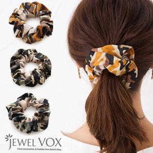 シュシュ ヘアアクセサリー 迷彩 カモフラージュ柄 S ヘ...