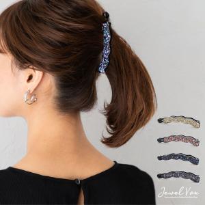 バナナクリップ ヘアアクセ ヘアクリップ まとめ髪 ラメ