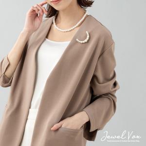 ブローチ コサージュ 針 ピン 半月型 パール ストーン ゴールド シルバー レディース 女性 ポイント消化 消費 七五三 結婚式