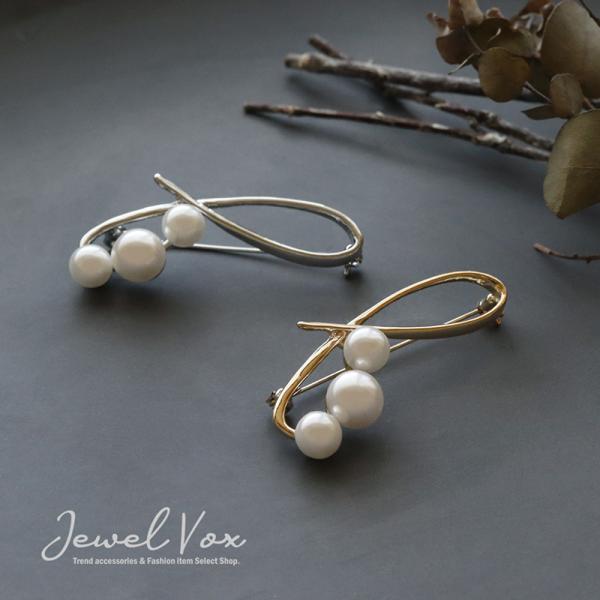 ブローチ パール 卒園式 卒業式 レディース 3粒  ストールピン キルトピン 結婚式 入学式 入園...