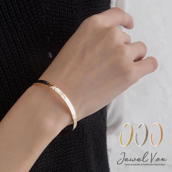 バングル レディース 金属アレルギー対応 ブレスレット ピンク 平打ち ニッケルフリー アクセ アク...