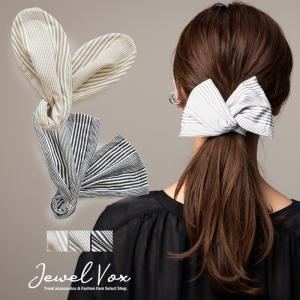 デフトバン ワイヤーポニー ヘアアクセサリー ストライプ スクエア オーバル リボン  ヘアメーカー ワイヤー大人 おしゃれ ギブソンタック お団子