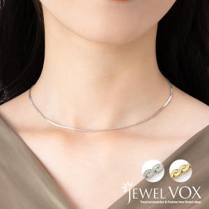 ネックレス ショートネックレス 金属アレルギー対応 レディース 18Kコーティング 華奢 ニッケルフリー｜jewel-vox