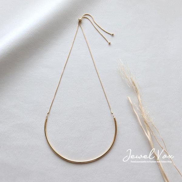 ネックレス レディース チョーカー 金属アレルギー対応 ショート スライドアジャスター メタル 2W...