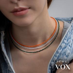 ネックレス ショートネックレス 金属アレルギー対応 ガラス ビーズ ニッケルフリー レディース 30代 40代 50代｜Jewel VOX ジュエルボックス