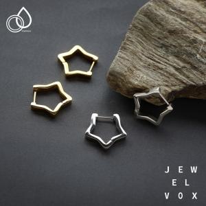 ピアス レディース 金属アレルギー対応 サージカルステンレス キャッチレス フープピアス 星 スター つけっぱなし シンプル 30代 40代 50代 SALE