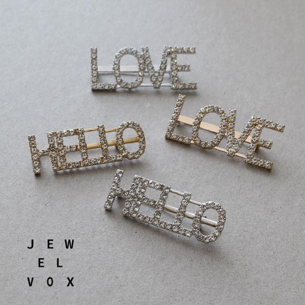 ブローチ キルトピン ストールピン 安全ピン HELLO LOVE メッセージ 文字 ストーン シン...