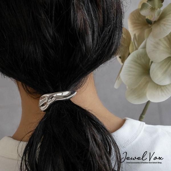 ポニーフック ヘアーフック ヘアカフ ヘアアクセ 変形 メタル まとめ髪 カジュアル シンプル ポニ...