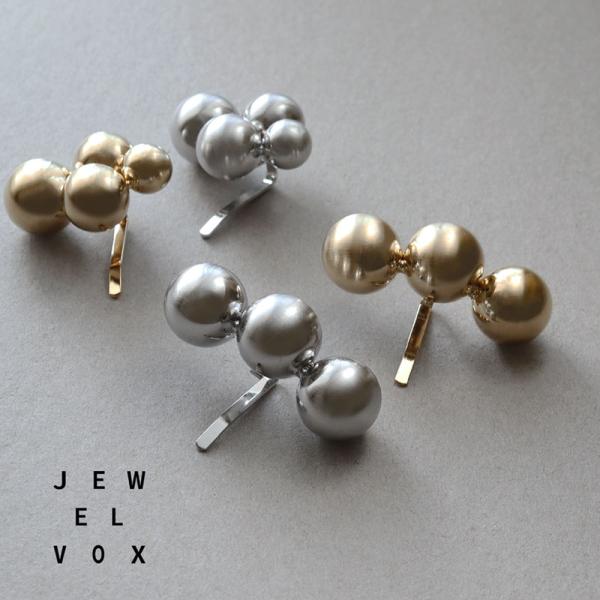 ポニーフック ヘアフック ヘアアクセサリー ヘアフック メタルボール すじ加工 セミマット 2タイプ...