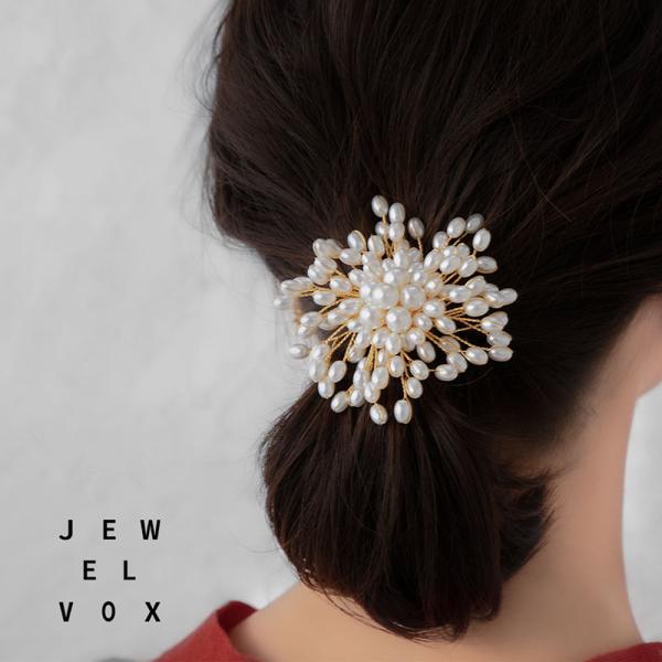 ポニーフック ヘアフック ヘアーフック ヘアアクセ パール フラワー 女性 レディース ヘアカフ