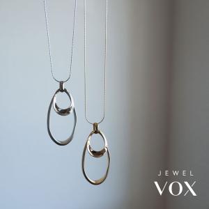 ネックレス ロングネックレス レディース オーバル ドロップ 変形 チェーン メタル ゴールド シルバー ニッケルフリー 大人 デイリー シンプル プレゼント 爆買｜Jewel VOX ジュエルボックス