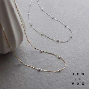 ネックレス ニッケルフリー 金属アレルギー ロングネックレス レディース パール シンプル 華奢 大人かわいい ゴールド シルバー 女性 30代 40代 50代