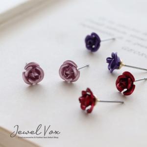 ピアス イヤリング 花 フラワー 薔薇 バラ ローズ クラシカル ゴールド