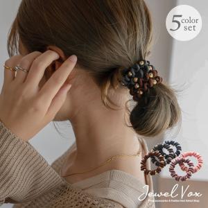 Jewel VOX ヘアゴム おしゃれ 5色セット 30代 40代 50代 簡単 髪ゴム