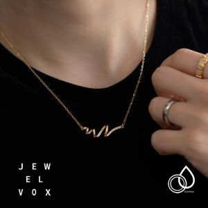 ネックレス レディース ショートネックレス ステンレス製 金属アレルギー キュービックジルコニア コイル モチーフ ニュアンス