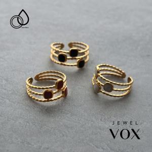 リング 指輪 金属アレルギー レディース ステンレス製 3連 スクエア ゴールド フリーサイズ 普段使い シンプル 女性 30代 40代 50代 爆買