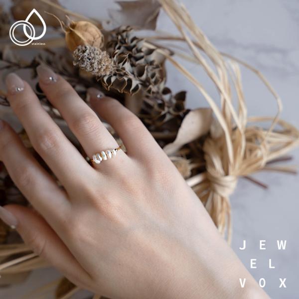 指輪 リング レディース  サージカルステンレス 金属アレルギー対応 淡水パール ゴールド7号 11...