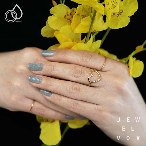 指輪 リング レディース 金属アレルギー対応 サージカルステンレス ハート オープンリング 14号 ...