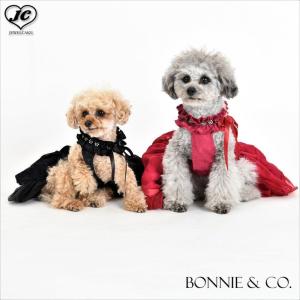 Bonnie Epanoui ボニー エパヌイ BONNIE&CO. ボニー&コー ドレス ワンピース ホルターネック パーティー ラインストーン リボン 犬服 ドッグウェア 犬｜jewelcake