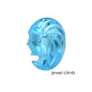 ブルートパーズ 宝石 ルース カービング９．８３ＣＴ｜jewelclimb