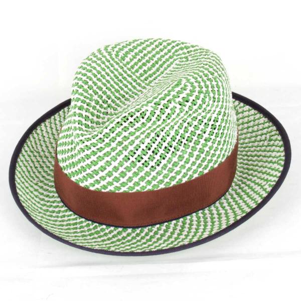 美品『USED』 Lola Hats ローラ ハット 中折れハット ハット グリーン  帽子