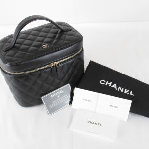 【価格改定】『USED』 CHANEL【シャネル】 マトラッセ バニティバッグ ラムスキン ブラック レディース 保存袋・ギャランティカード有 ハイブランド 鞄