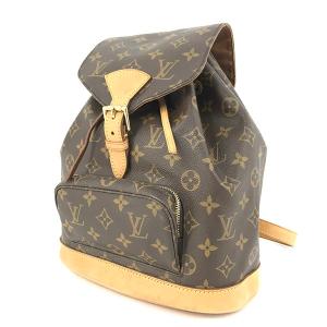 【美品】 LOUIS VUITTON ルイ・ヴィトン モンスリMM モノグラム リュック デイパック ブラウン PVC レディース メンズ ファッション M51136 USED｜jewellshop