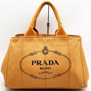 PRADA プラダ BN1877 ハンドバッグ トートバッグ カナパ ロゴ 三角プレート オレンジ キャンバス レディース ウィメンズ ファッション｜jewellshop